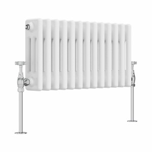 Bern 300 x 605mm White Triple Column Horizontal Traditional Radiator