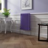 Bern 600 x 425mm Elegant Purple Triple Column Horizontal Traditional Radiator