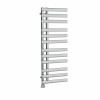 Kristiansund 1200 x 450mm Oval Chrome Thermostatic Electric Designer Heated Towel Rail