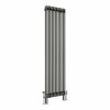 Bern 1800 x 560mm Raw Metal Double Column Vertical Traditional Radiator