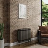 Bern 600 x 830mm Raw Metal Four Column Horizontal Traditional Radiator