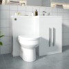 Calm White Right Hand Combination Vanity Unit Basin L Shape with Back to Wall Calgary Toilet & Soft Close Seat & Concealed Cistern - 1100mm