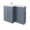 Calm Gloss Grey Left Hand Combination Vanity Set (No Concealed Cistern, No Toilet)