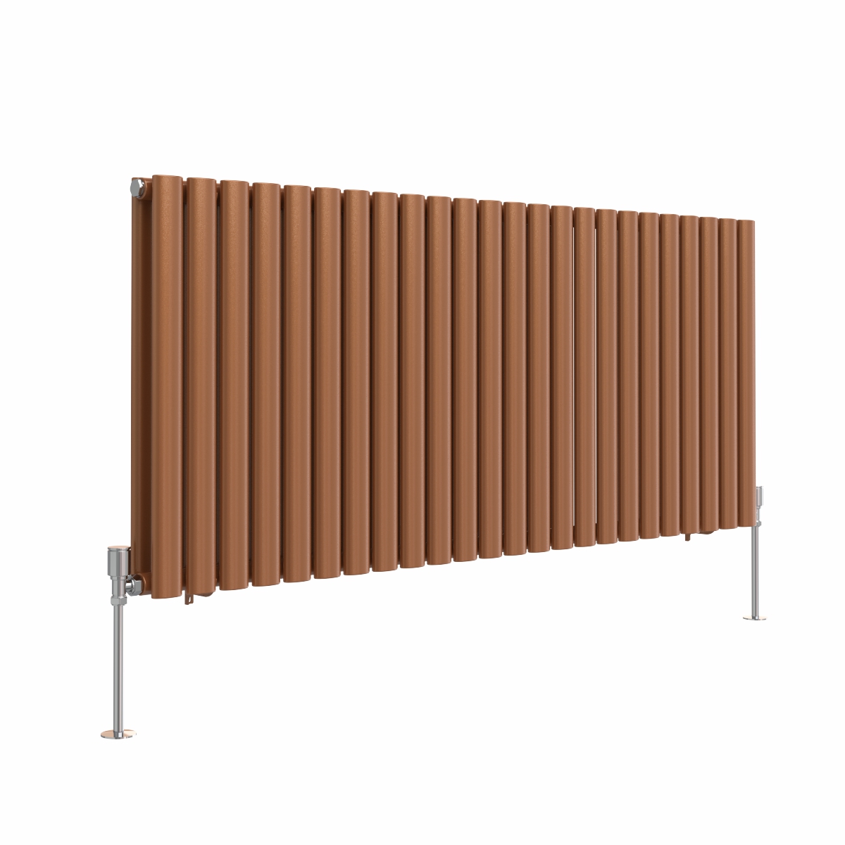 Norden 600 x 1417mm Metallic Bronze Double Oval Column Horizontal Designer Radiator