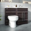 Calm Grey Right Hand Combination Vanity Unit Basin L Shape with Back to Wall Calgary Toilet & Soft Close Seat & Concealed Cistern - 1100mm