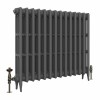Classic  745 x 902mm  Farrow & Ball Railings Grey Triple Column Cast Iron Radiator - 14 Sections