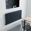 Carisa Monza Double 600 x 1230mm Anthracite Designer Aluminium Radiator