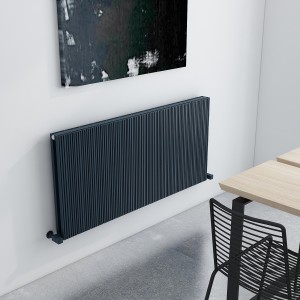 Carisa Monza Double 600 x 1230mm Anthracite Designer Aluminium Radiator