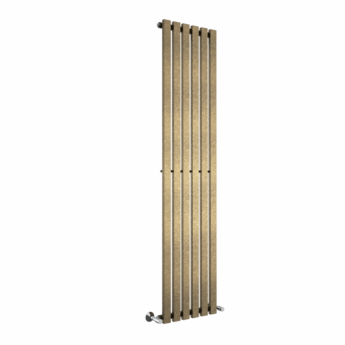 Lulea 1800 x 410mm Black Gold Single Vertical Flat Panel Designer Radiator