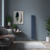 Karlstad 1800 x 274mm Sapphire Blue Single Vertical Flat Panel Designer Radiator
