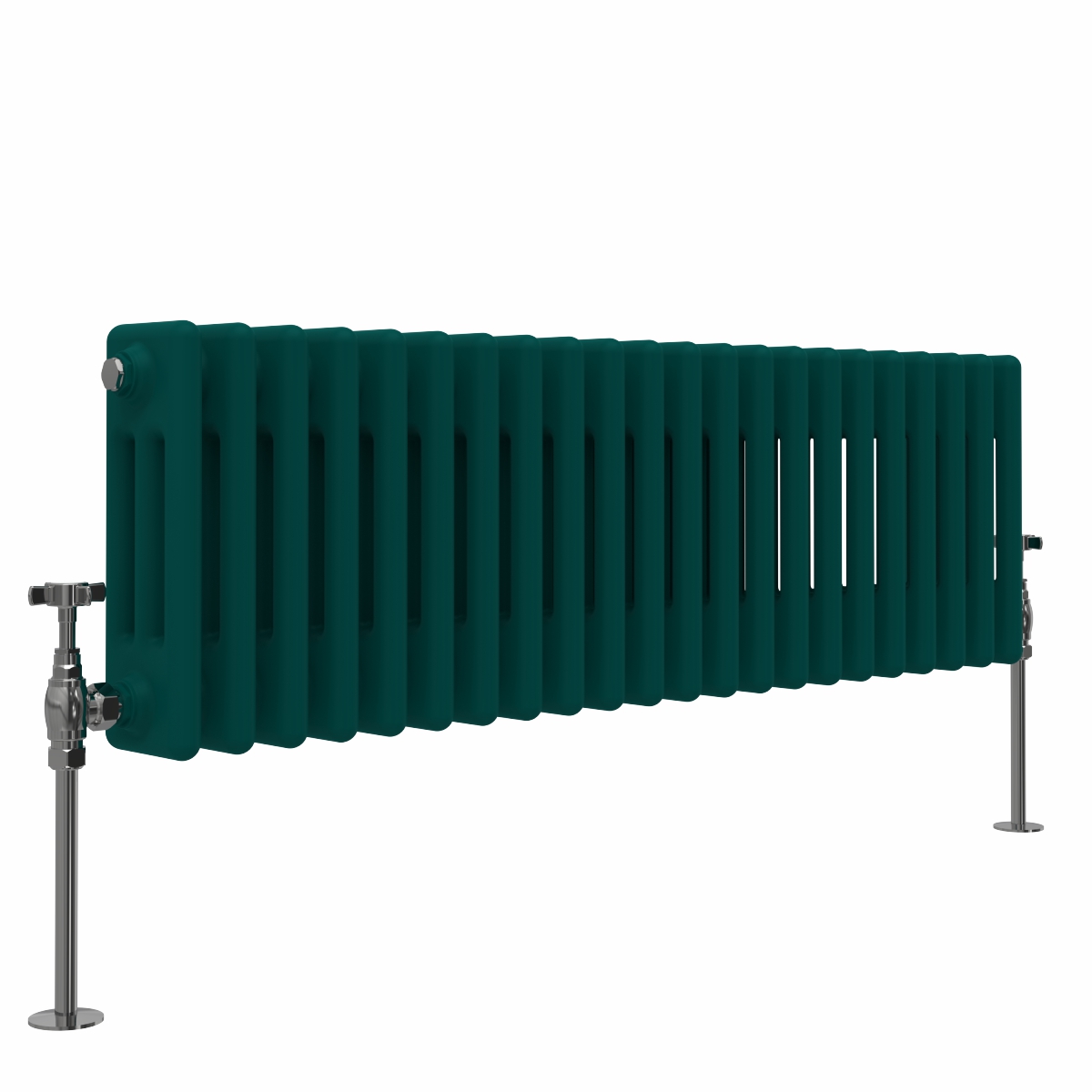 Bern 300 x 1010mm Blue Green Triple Horizontal Column Radiator
