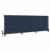 Classic  745 x 2142mm Farrow & Ball Hague Blue Triple Column Cast Iron Radiator - 34 Sections