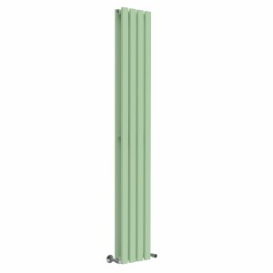 Lulea Pastel Green Flat Panel Vertical Designer Radiator - Choice of Size