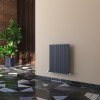 Carisa Monza 600 x 470mm Anthracite Designer Aluminium Radiator