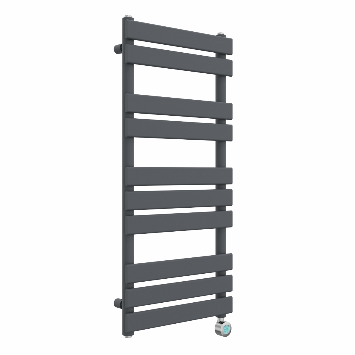 Juva 1000 x 450mm Sand Grey Flat Panel Thermostatic Touch Control Electric Heated Towel Rail