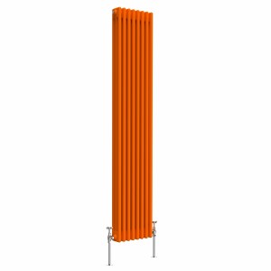 Bern 1800 x 380mm Bright Orange Triple Vertical Column Radiator