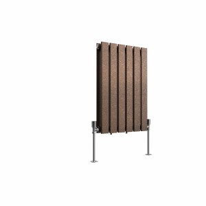 Karlstad 600 x 410mm Black Copper Double Horizontal Flat Panel Designer Radiator