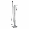 Edessa Modern Waterfall Freestanding Bath Shower Mixer Tap with Hand Shower - Chrome
