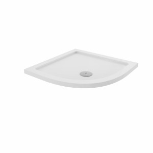 Essentials 800 x 800mm Quadrant Stone Shower Tray White