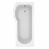 Pendle 1675mm P Shape Shower Bath Left Hand