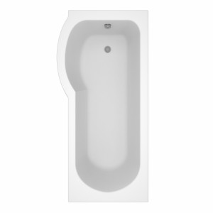 Pendle 1675mm P Shape Shower Bath Left Hand