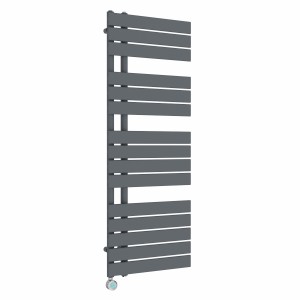 Kristiansund 1380 x 500mm Anthracite Thermostatic Touch Control Electric Heated Towel Rail
