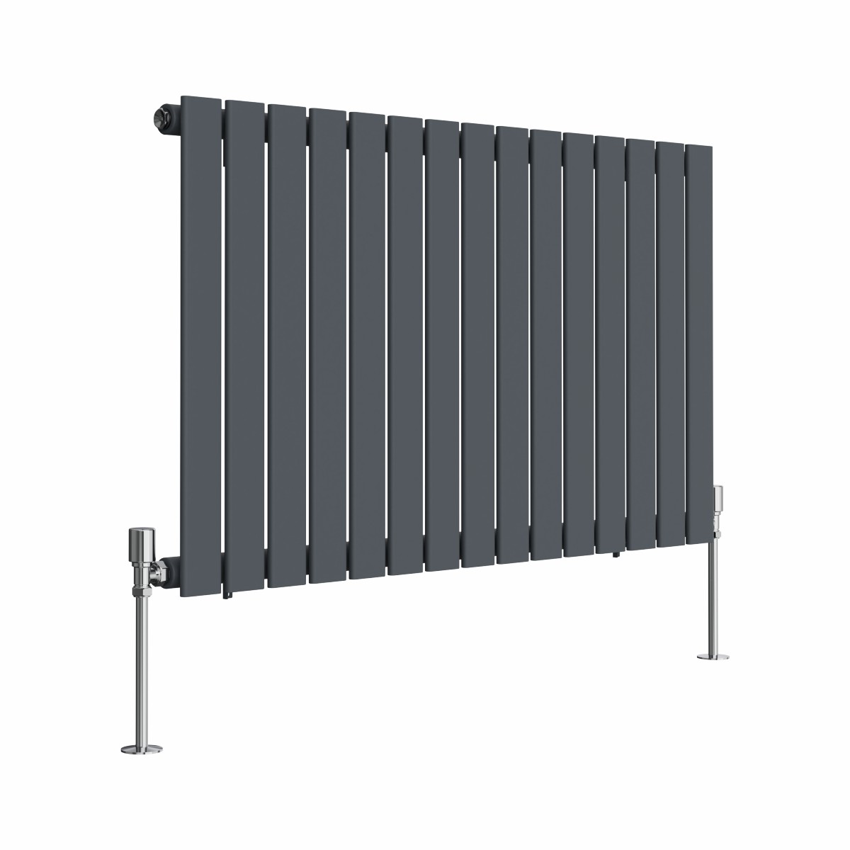 Karlstad 600 x 1022mm Anthracite Single Horizontal Flat Panel Designer Radiator