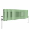 Bern 300 x 1010mm Pastel Green Triple Horizontal Column Radiator