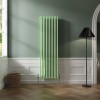 Bern 1800 x 560mm Pastel Green Triple Vertical Column Radiator