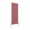 Bern 1500 x 560mm Rose Pink Triple Column Vertical Traditional Radiator
