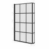 Borrowdale - 1400mm L Shape Bath Screen - Black Grid