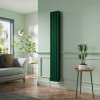 Lulea 1800 x 270mm Moss Green Double Flat Panel Vertical Designer Radiator