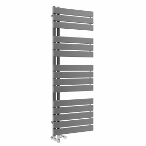 Kristiansund 1380 x 500mm Dual Fuel Gunmetal Simple Electric Heated Towel Rail