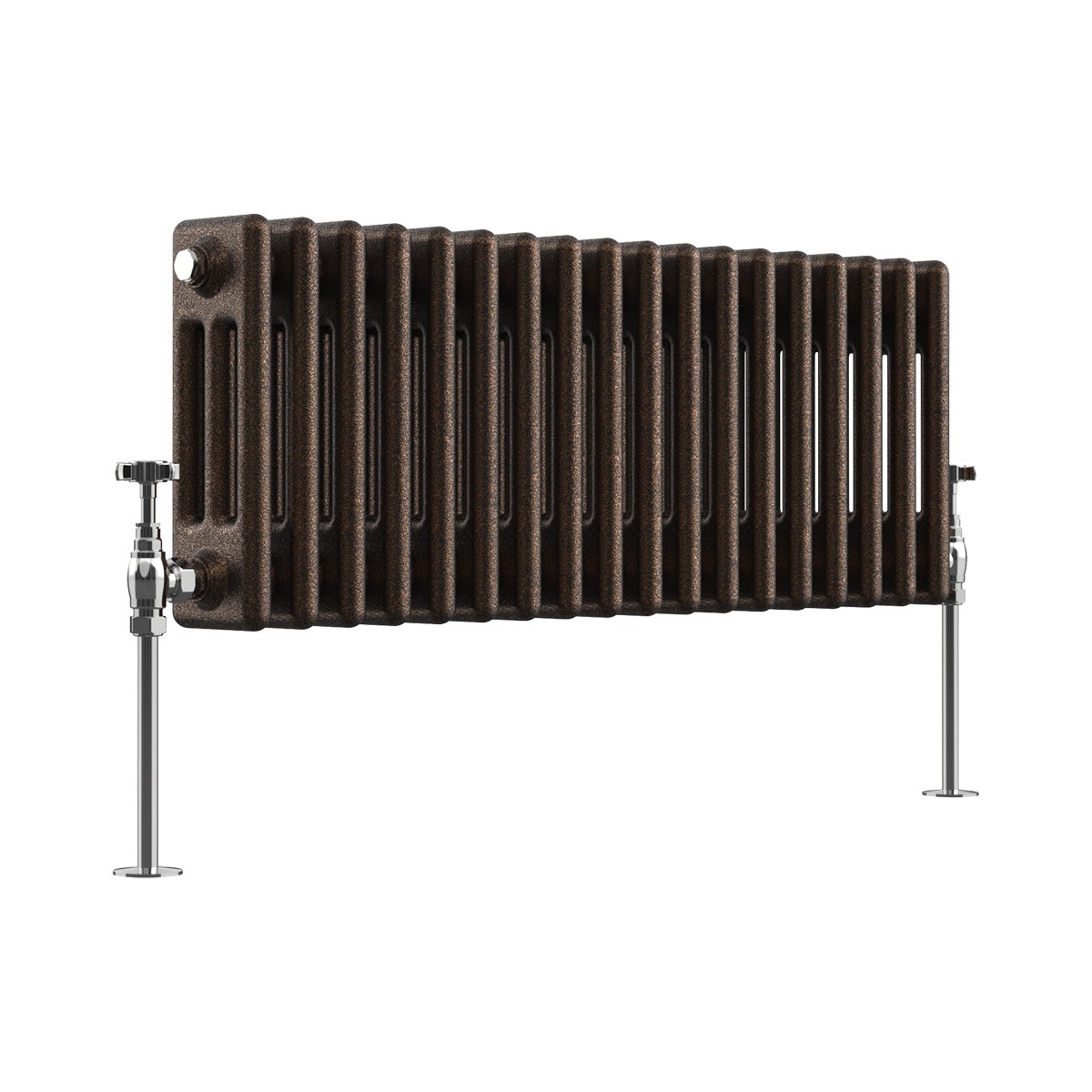 Bern 300 x 830mm Black Copper Triple Column Horizontal Traditional Radiator