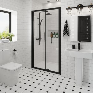 Ennerdale - 900mm Bi-Fold Shower Door - Black