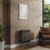 Bern 600 x 605mm Raw Metal Four Column Horizontal Traditional Radiator