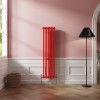Bern 1500 x 380mm Traditional Signal Red Double Vertical Column Radiator
