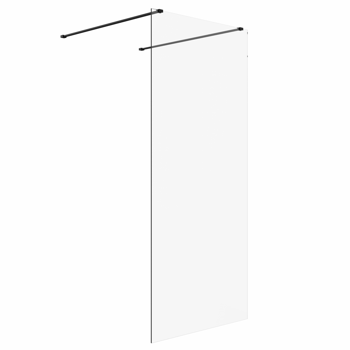 Wasdale 900mm Black Walk Through Wet Room Screen