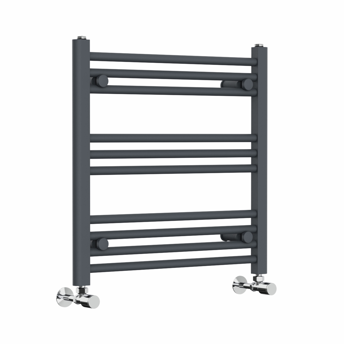 Bergen 600 x 600mm Straight Anthracite Heated Towel Rail