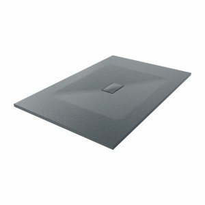 Terra - 1500x1000mm Slate Effect Rectangle Shower Tray Anthracite