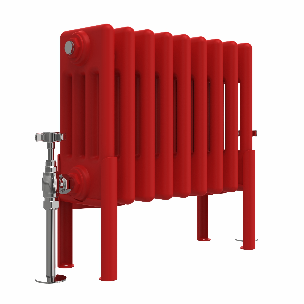 Bern 300 x 425mm Traditional Signal Red Horizontal Four Column Radiator