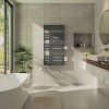 Juva 1200 x 600mm Sand Grey Flat Panel Simple Electric Heated Towel Rail