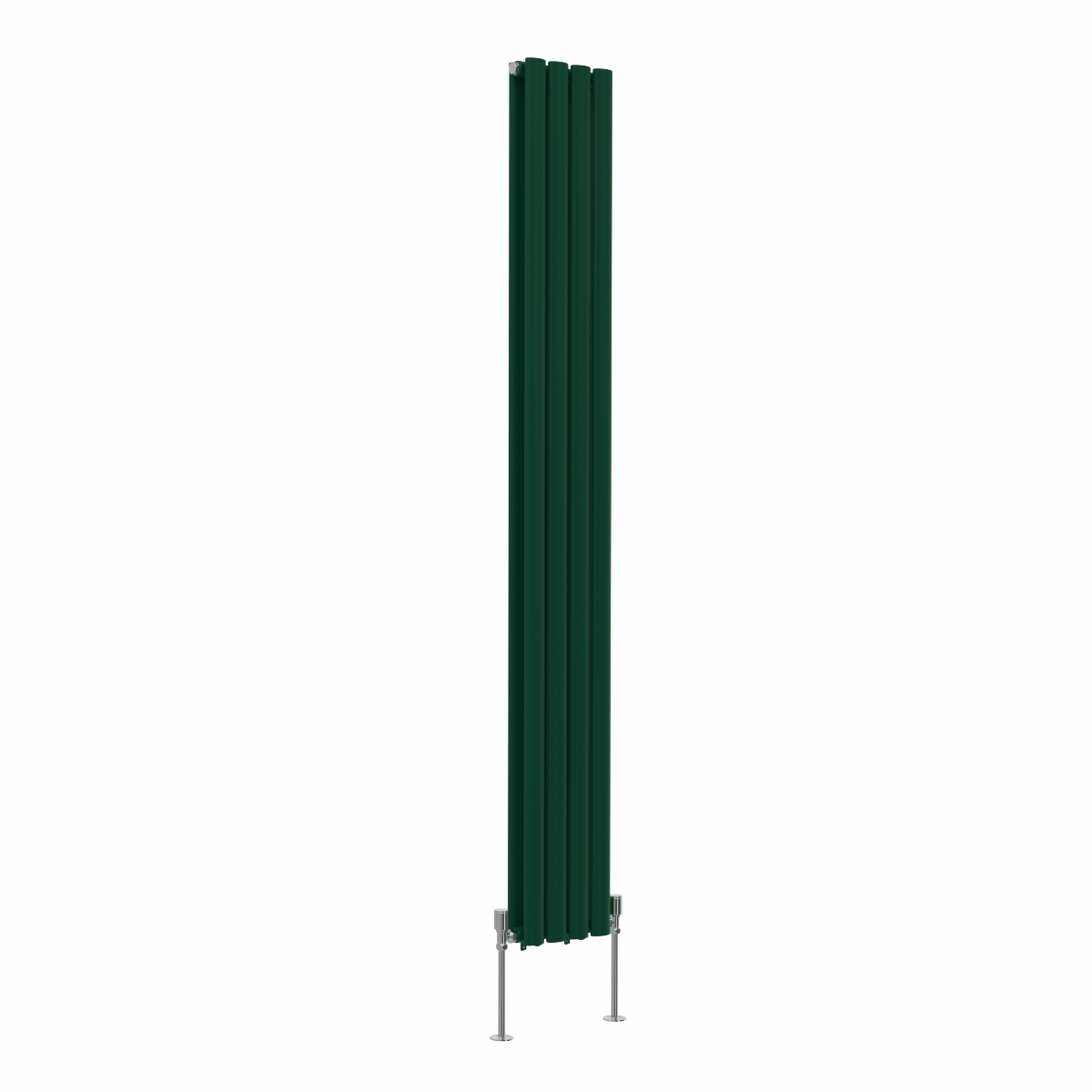 Norden 1800 x 237mm Moss Green Double Oval Column Vertical Designer Radiator