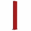 Lulea 1800 x 270mm Signal Red Double Flat Panel Vertical Designer Radiator