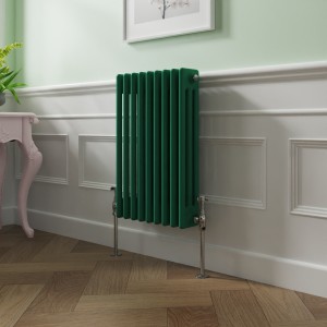 Bern 600 x 425mm Moss Green Triple Horizontal Column Radiator
