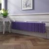 Bern 300 x 1460mm Elegant Purple Triple Column Horizontal Traditional Radiator