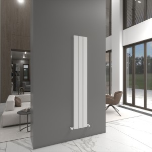 Carisa Angers 1800 x 295mm White Designer Aluminium Radiator