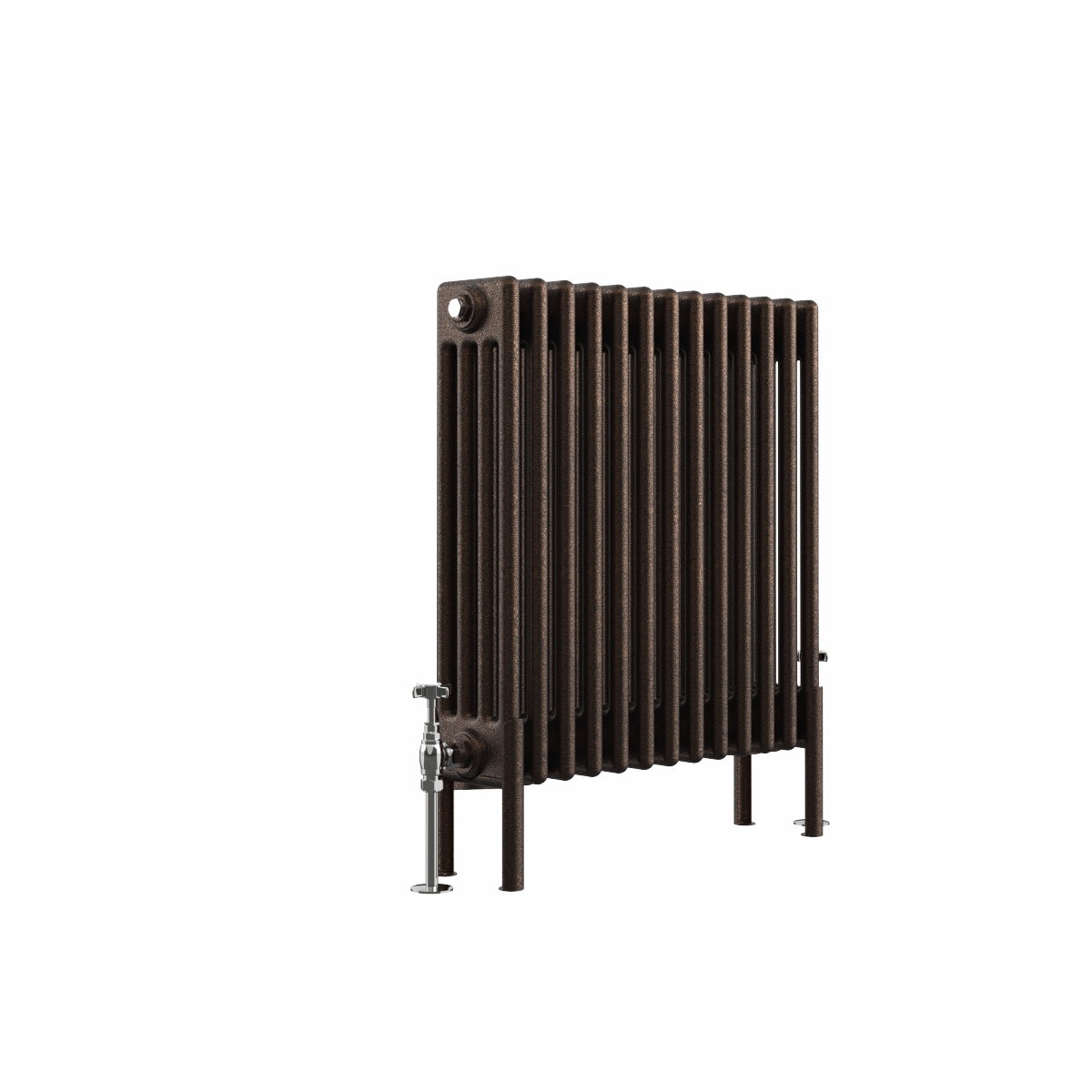 Bern 600 x 605mm Black Copper Four Column Horizontal Traditional Radiator