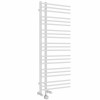 Solberg 1250 x 500mm White Dual Fuel Towel Rail with Chrome Touch Control Thermostat - 600W