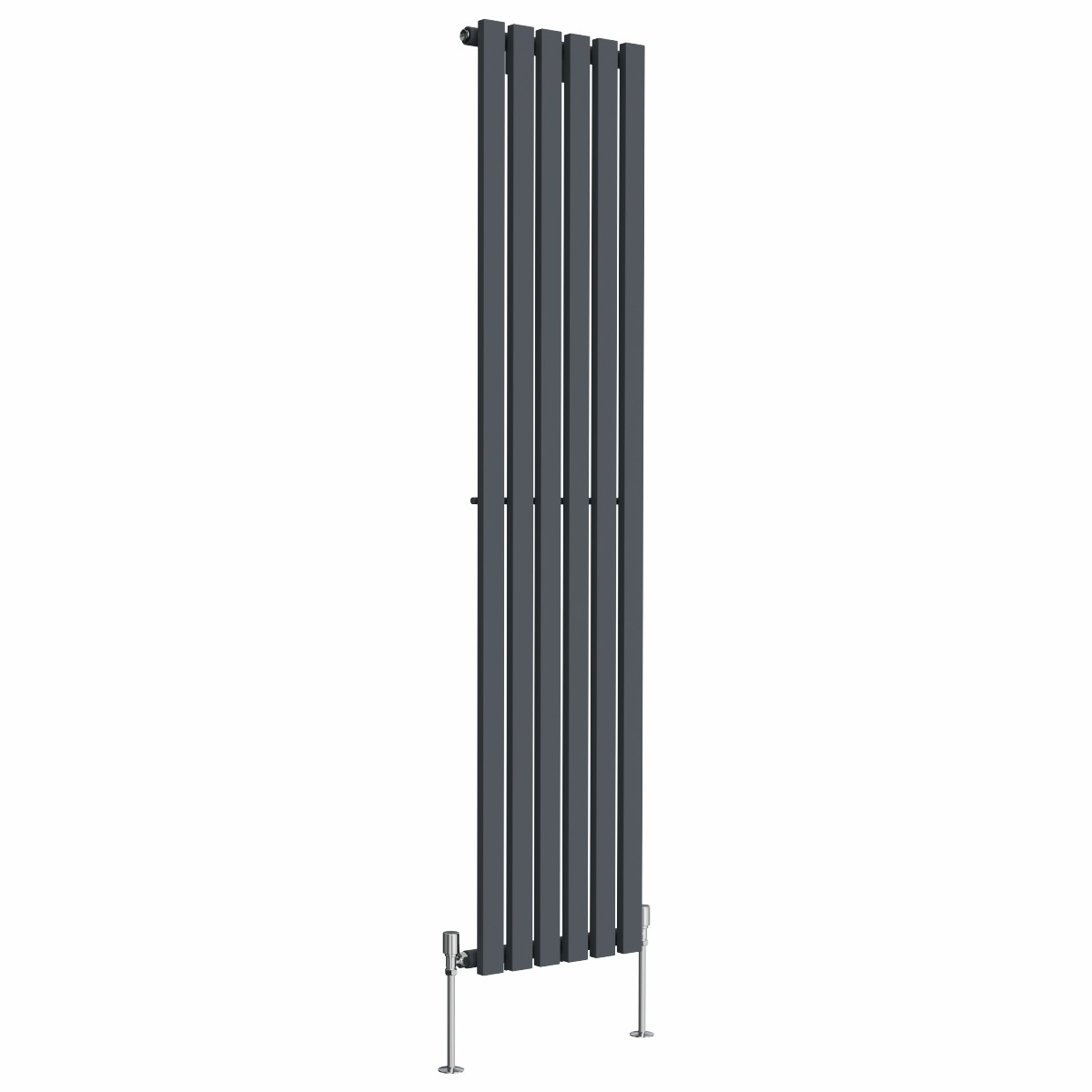 Lulea 1800 x 410mm Anthracite Single Vertical Flat Panel Designer Radiator